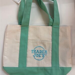 Trader Joe’s Green pastel Tote Bag
